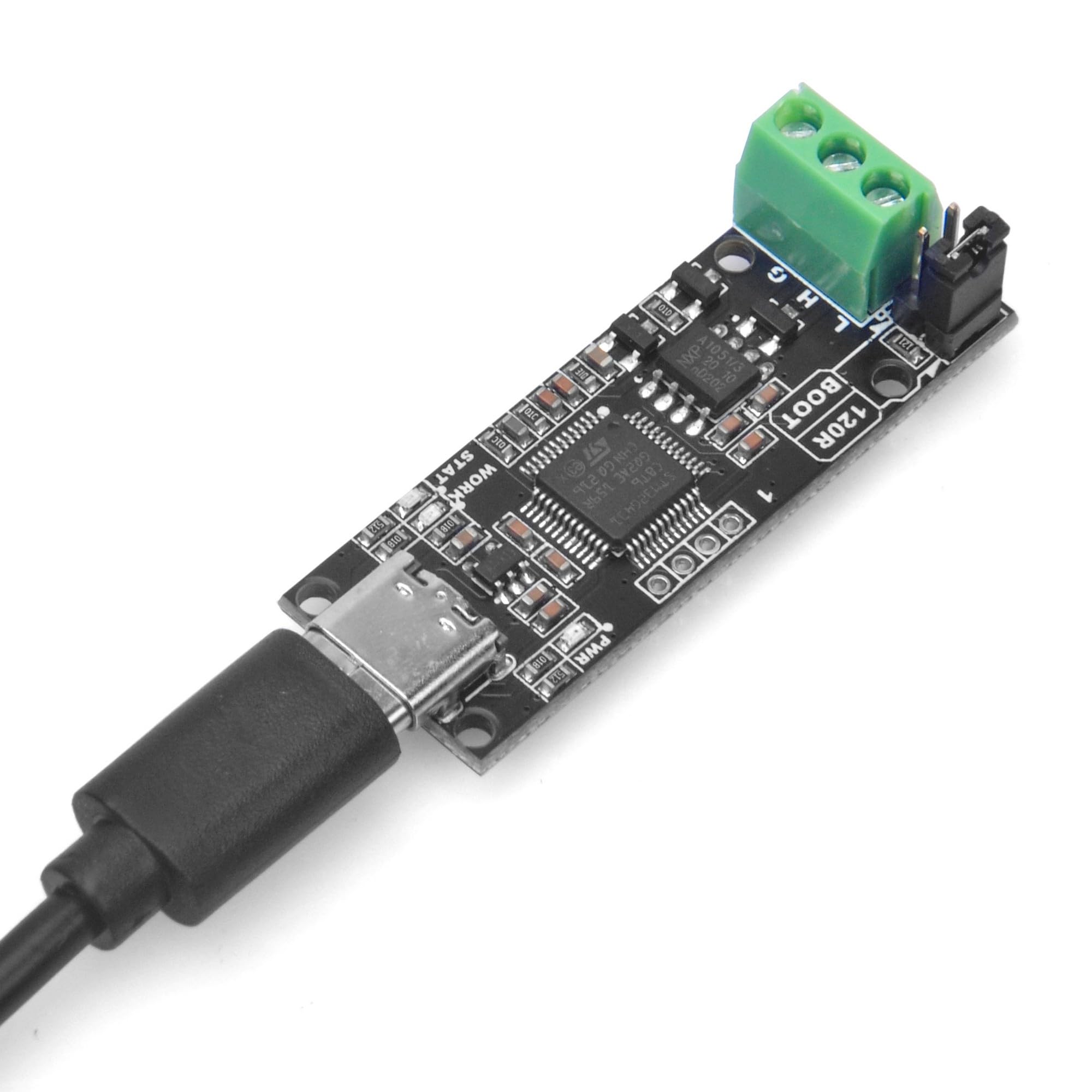 OSOYOO MKS CANable 2.0 USB-C to CAN Adapter Analyzer, Supports CAN-FD, SLCAN, SocketCAN, Candlelight, Klipper - Compatible with XP / WIN7 / WIN8, Linux