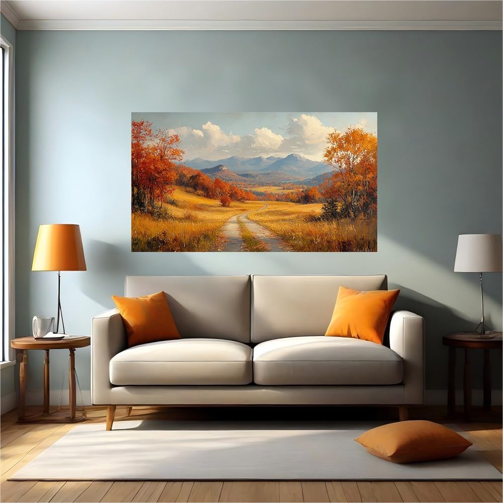 Calcomanías de pared paisaje rural autoadhesivas vinilo lavable