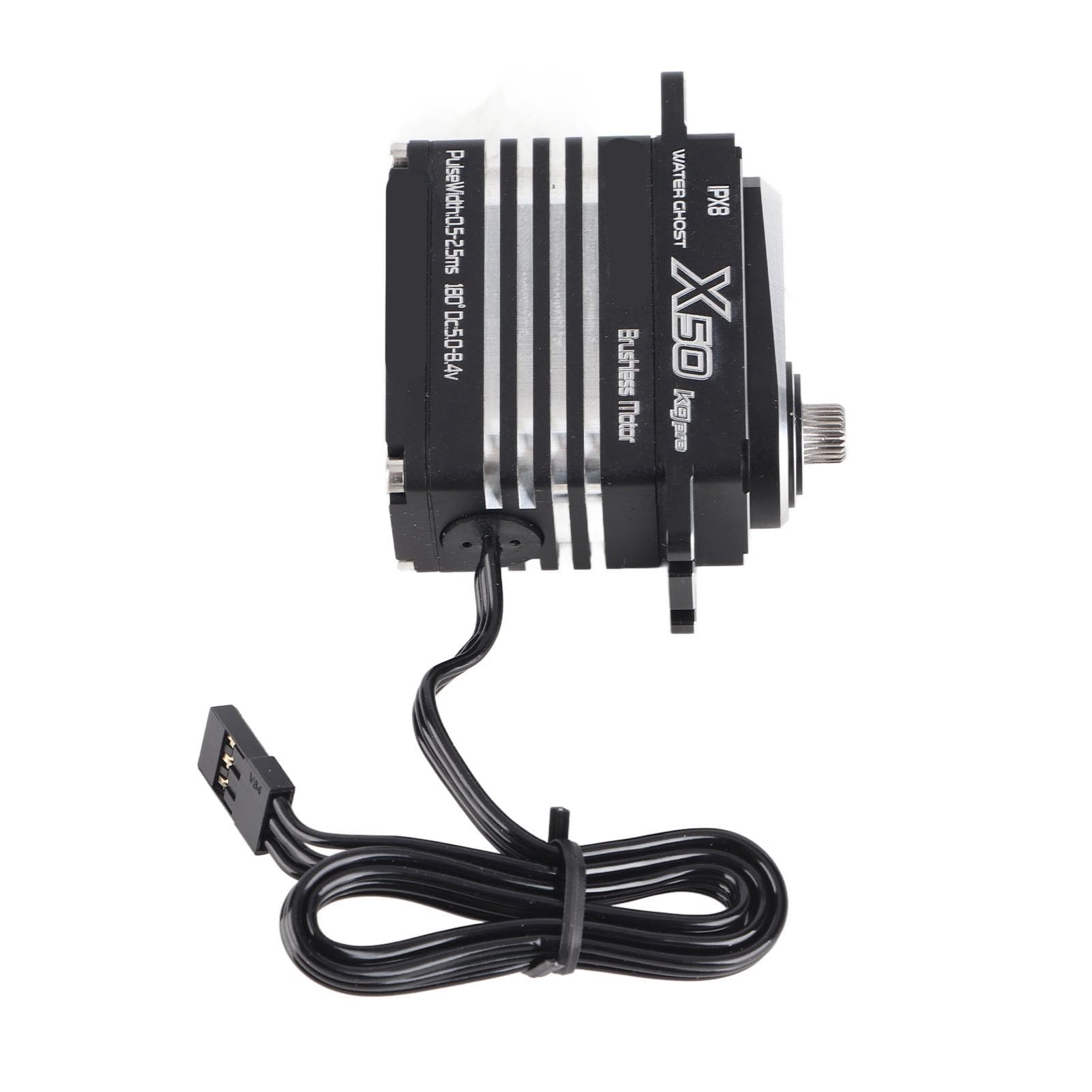 AMONIDA Serwo Cyfrowe RC o Wysokim Momencie Obrotowym, Wodoodporne Aluminium do Robota Samochodowego 1/10 1/8 RC 50 KG