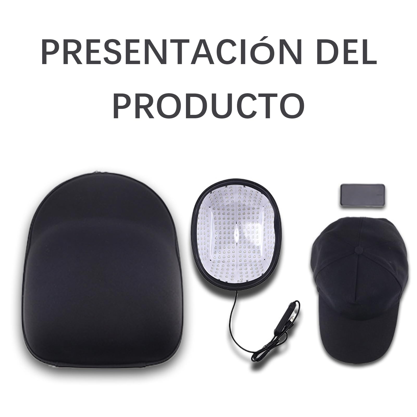 GOURIXIN Gorro de Terapia de Luz Roja y Azul para Crecimiento del Cabello, 122 Leds 224 Puntos con 3 Modos, 630nm 470nm, Control de Tiempo, Anti-Caida y Control de Aceite