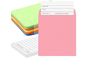 Fainne Library Checkout Cards with Colorful Envelopes