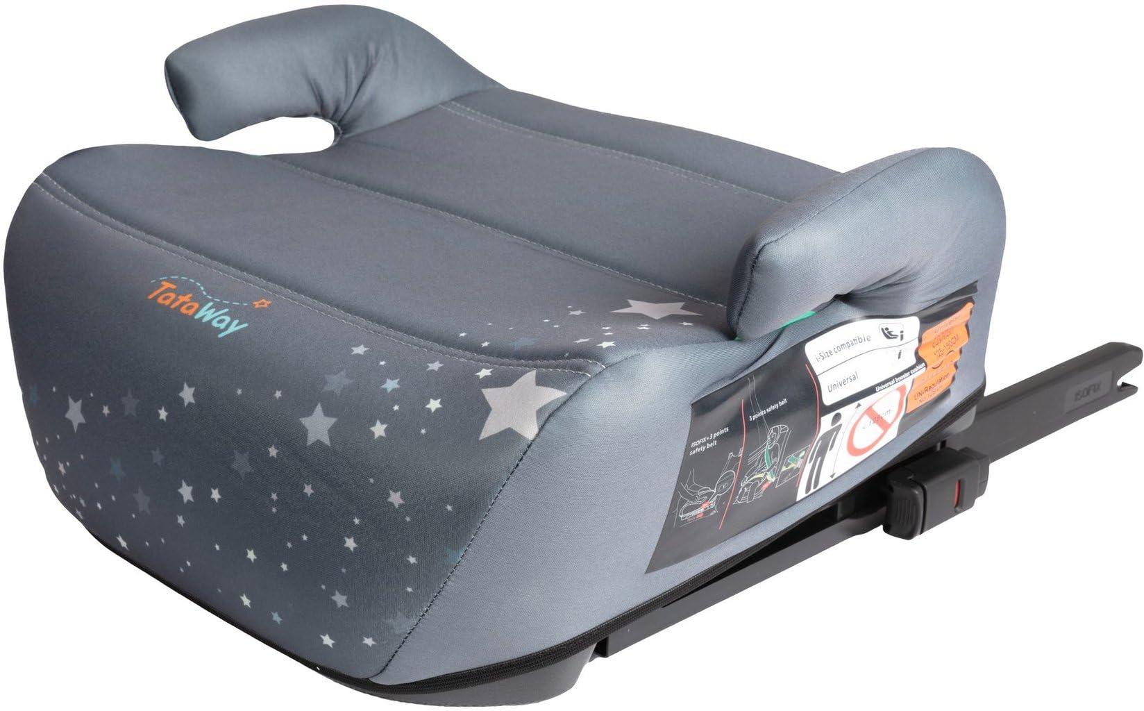 Seggiolino Alzatina Auto Bimbi Nero I-Size ECE R129, Rialzo Bimbi 125-150 Cm, 22-36 Kg, 6-12 Anni, Gruppo 3, Facile Da Trasportare - Sfoderabile E Lavabile