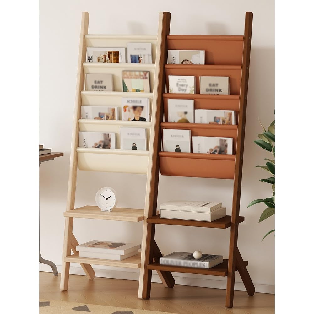 Broschürenständer Zeitschriftenständer Bodenstehender Zeitungsständer Zeitungsaufbewahrungsständer Wandmontierter Broschürenständer(Walnut,Klein)