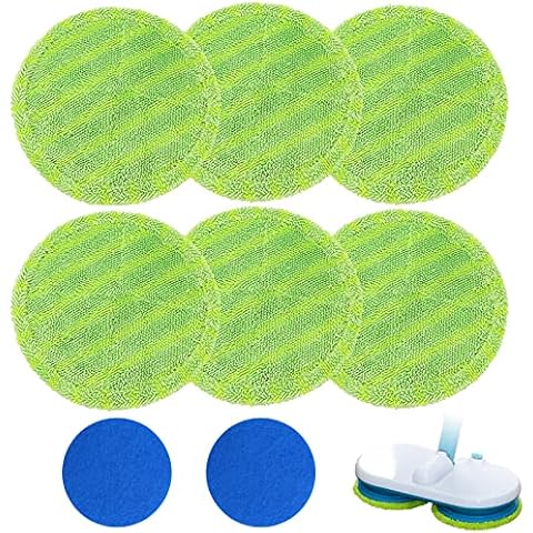 Hurricane Floating Mop Ersatzpads Floating Mopp Pad 16cm 6pcs +2pcs Polier-Pad Hurricane Floating Mop Ersatz-Pads, Floating Mop Pad, Mopp Ersatz Reinigungs Pads Geeignet für Hurricane Floating Mop Cover
