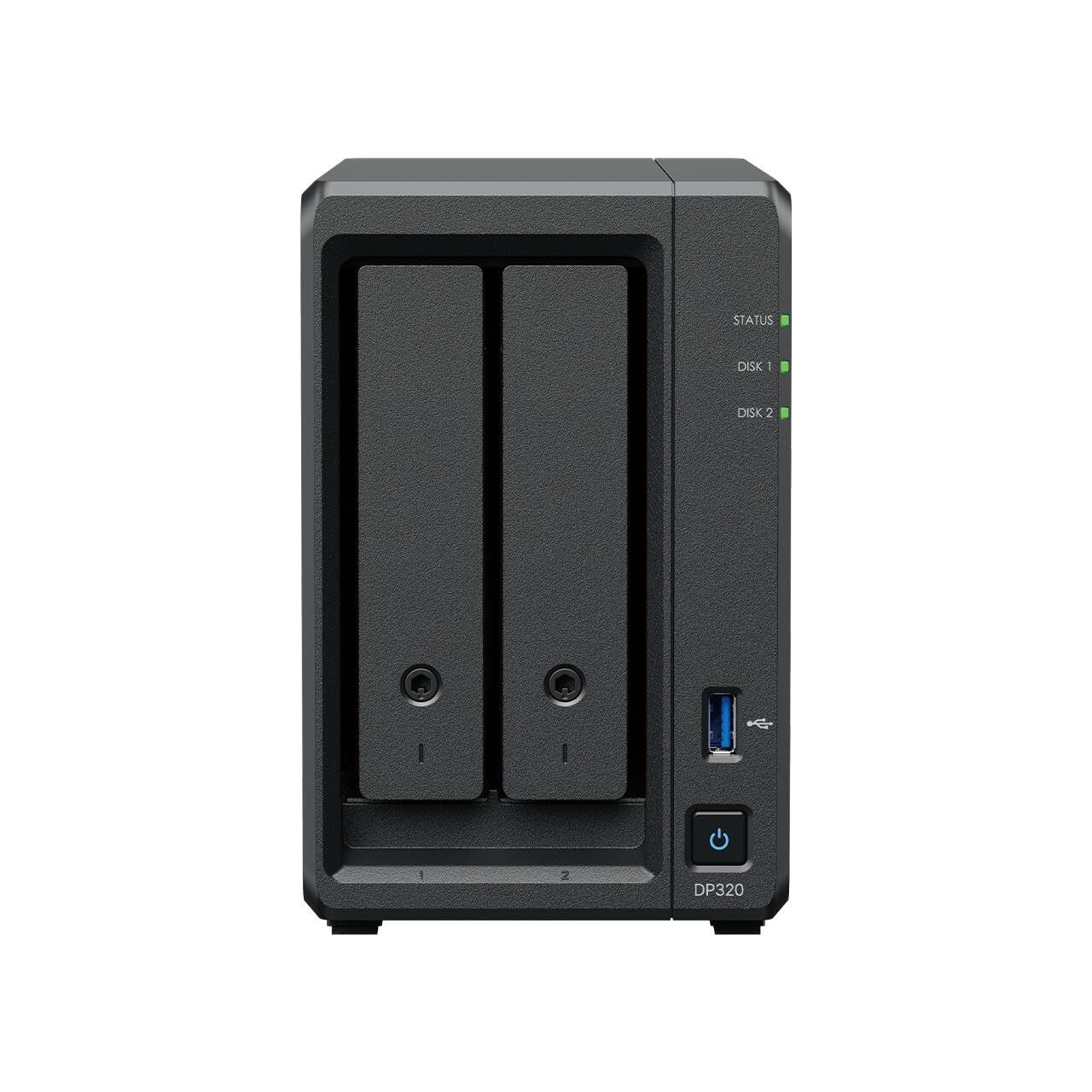 NAS Synology ActiveProtect DP320/ 2 Bahías 3.5"- 2.5"/ 8GB DDR4/ 16TB/ Formato Torre