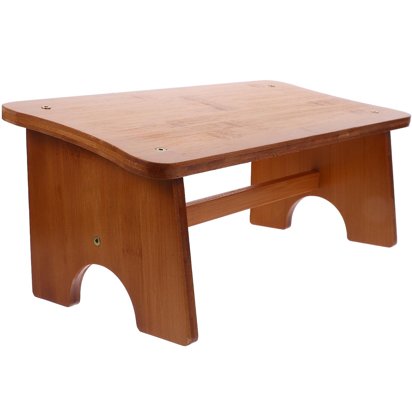 Gogogmee Elegant Bamboo Toilet Seat Stool Squatting Step for Adults Non-Slip Bathroom Stool