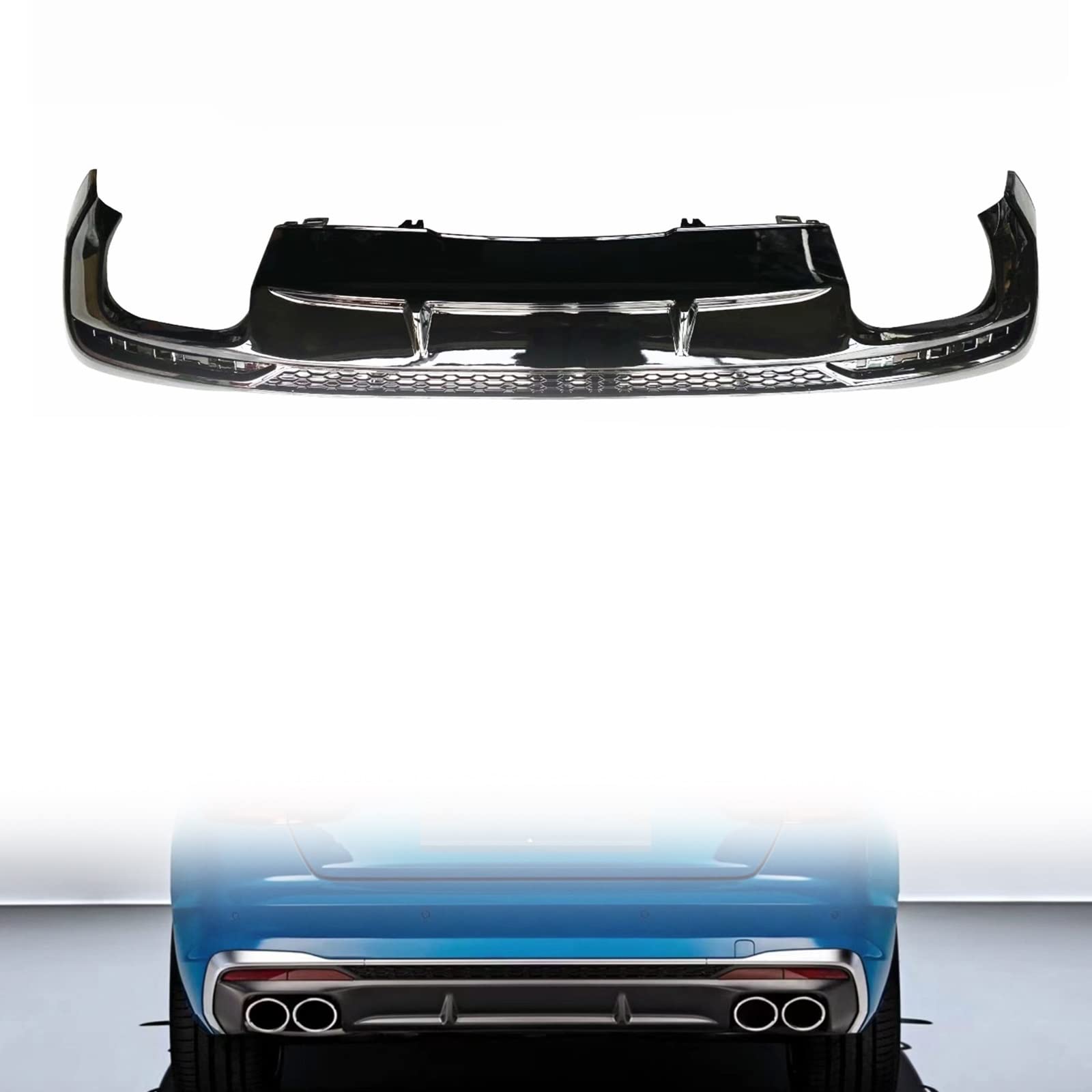 Plaque de protection et diffuseur arrière pour remplacer le spoiler Audi A4 Sline B10