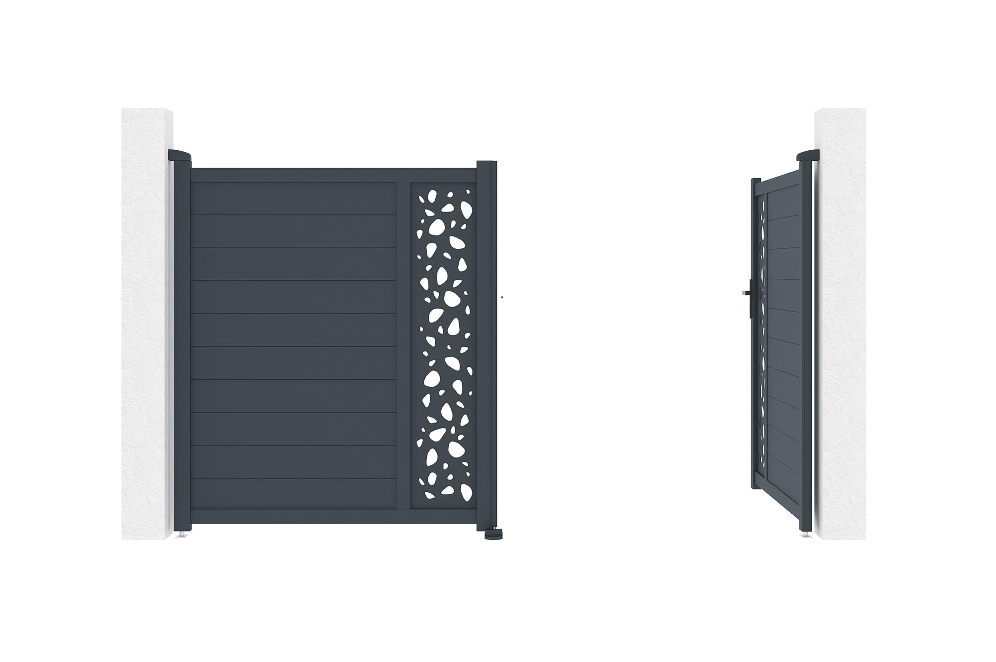 Casanoov Doppelflügeltor aus Aluminium 3m SUNNY H.180cm grau
