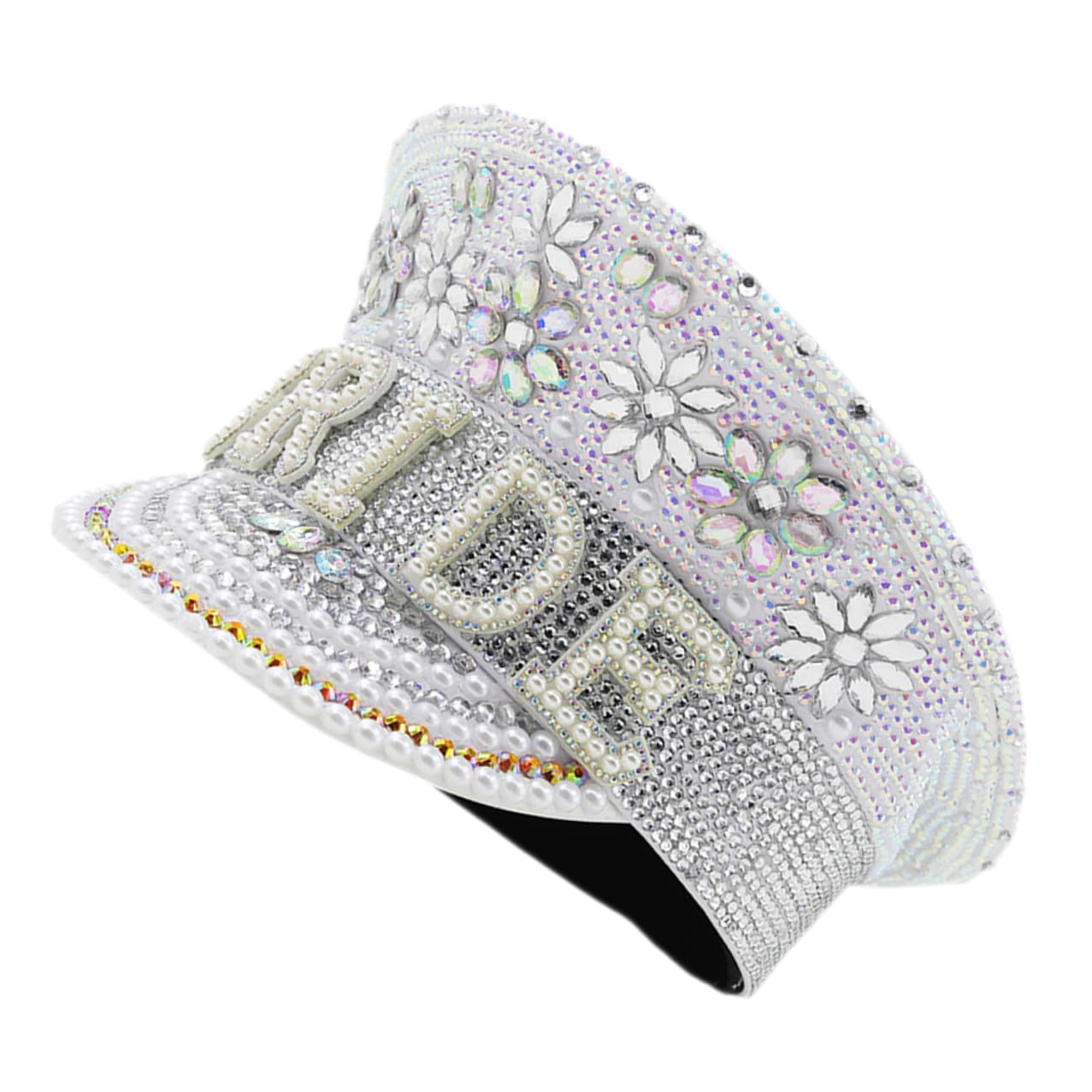 Toyvian Sombrero Incrustaciones de Blanco de de Novia Cómodo y Brillante para Despedidas de Soltera y Obsequios