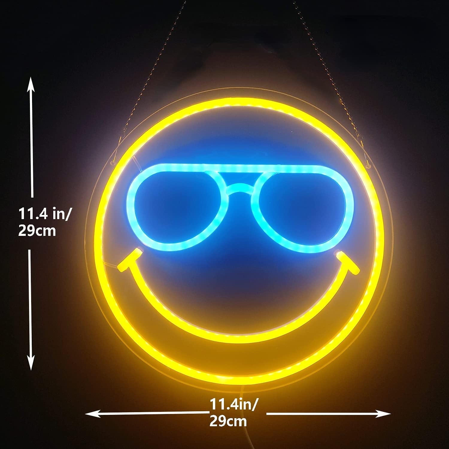 Amazon | かわいいスマイルLEDネオン、ネオンスマイルマーク