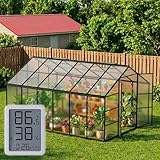 10X12 FT Greenhouse for Outdoors, Polycarbonate Walk-in...