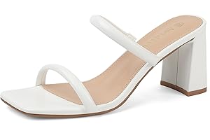 White Hell's Chunky Open Toe Heeled Sandals