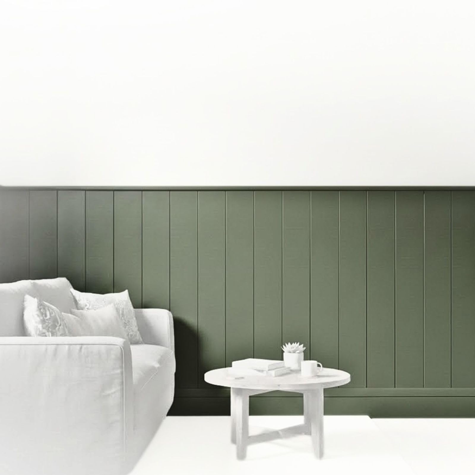 MDF Tongue & Groove Wall Panelling Kit | Paintable 3D Decorative 2pcs Joined Wall Panels | Smooth High-Density MDF | DIY Feature Wall for Living Room, Bedroom, Hallway (1000x200 mm, Pack of 5)