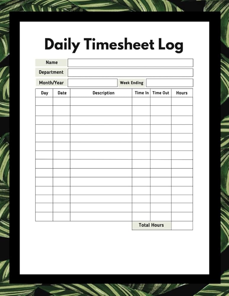 Daily Time Sheet Log Book App