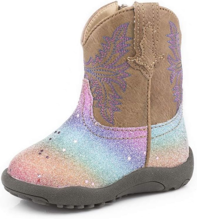 ROPER Baby Girl's Glitter Rainbow (Infant/Toddler) Tan 1 Infant M