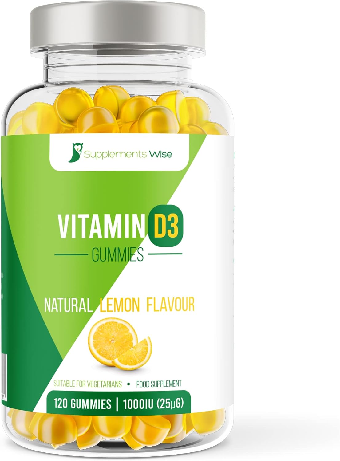 Vitamin D Gummies for Adults and Children Over 12120 Lemon Flavour