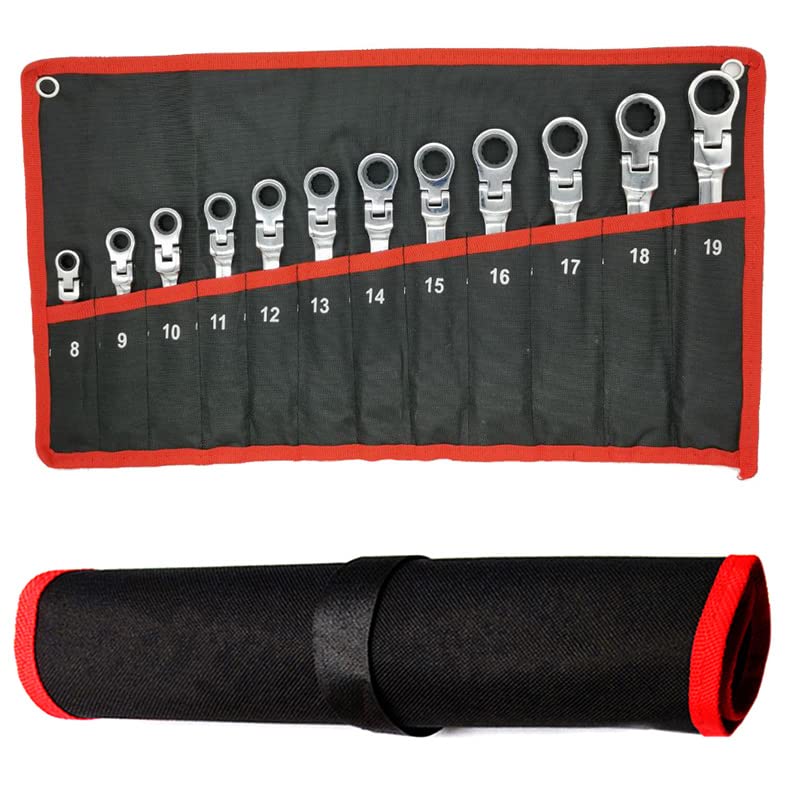 Llaves Fijas Con Carraca Juego de llaves de carraca de acero al cromo vanadio de primera calidad, combinación de cabeza flexible, llave inglesa, juegos de llaves, herramienta de mano Llaves Fijas ( Co