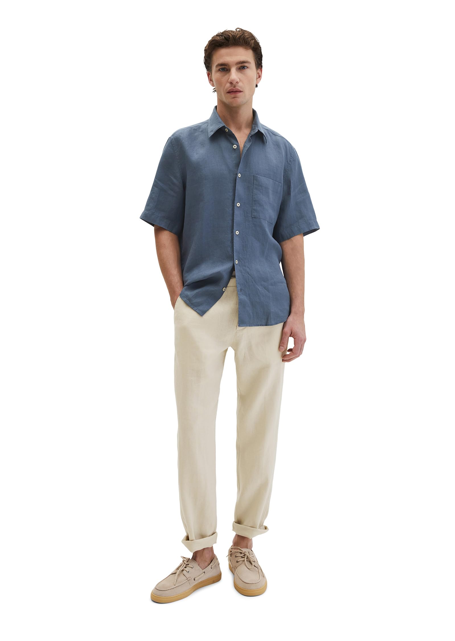 Marc OߴPolo Uomo Camicia in lino a maniche lunghe regular fit