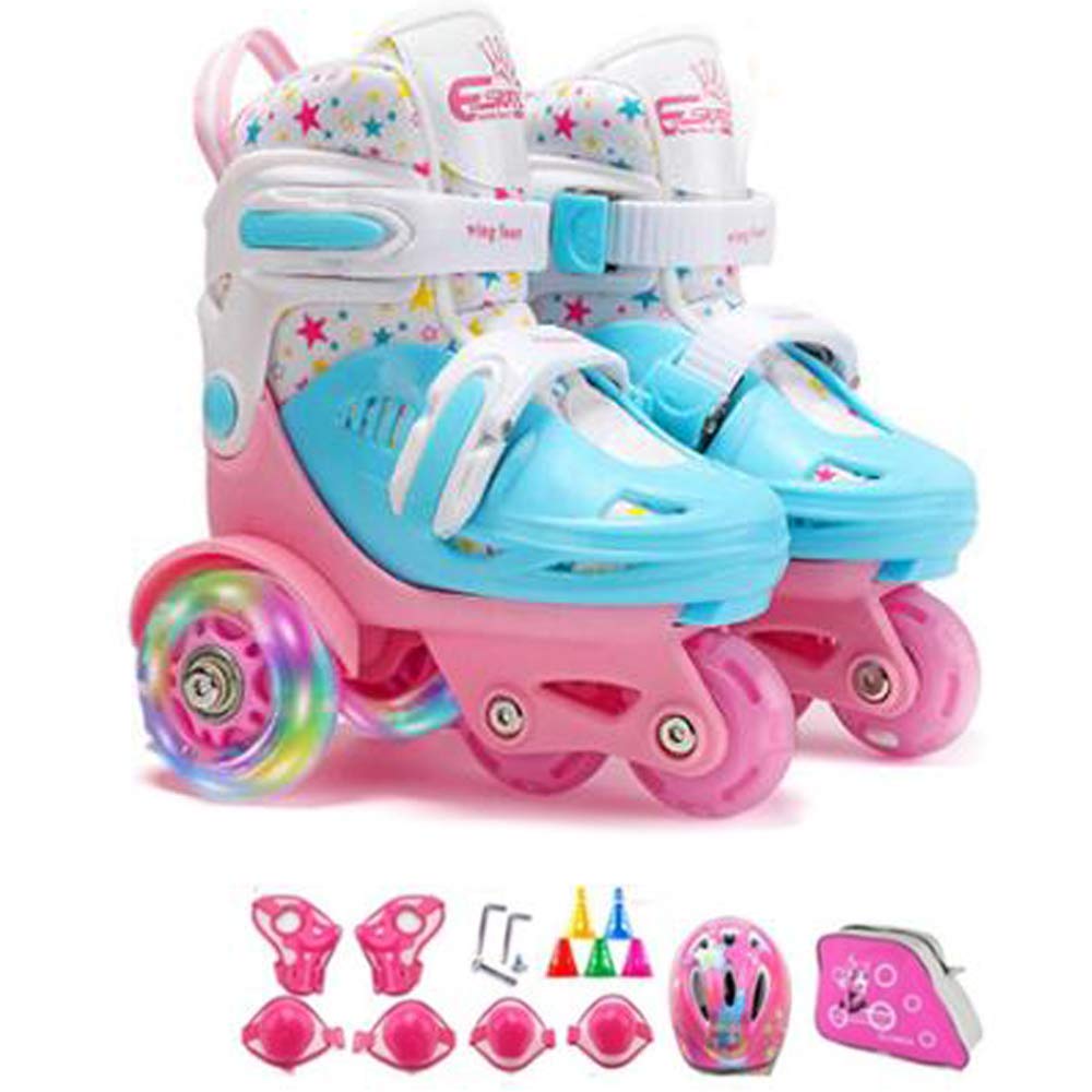 Giovani Bambini Pattini Set Completo Flash Pattini a rotelle per Principianti Pattini a rotelle