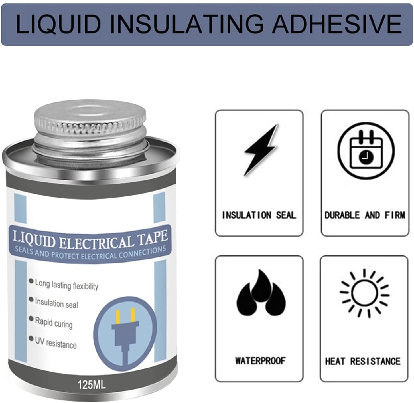 Rivestimento in gomma isolante liquido, colla isolante liquido nastro sigillante elettrico pasta di riparazione cavo dati impermeabile rivestimento isolante (nero)