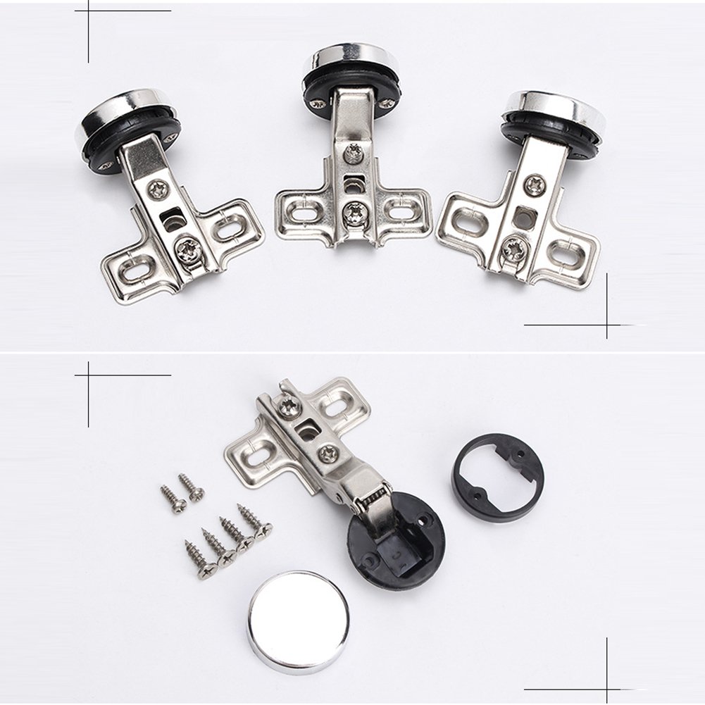 Scharniere für Schränke, 6 Stück 26 mm Becherschrauben, Heim-Weinschrank-Hardware-Werkzeug for Küchenschränke, verbreiterter Becher, kaltgewalzter Stahl, festes Scharnier, Haushalts-Hardware (Farbe: g