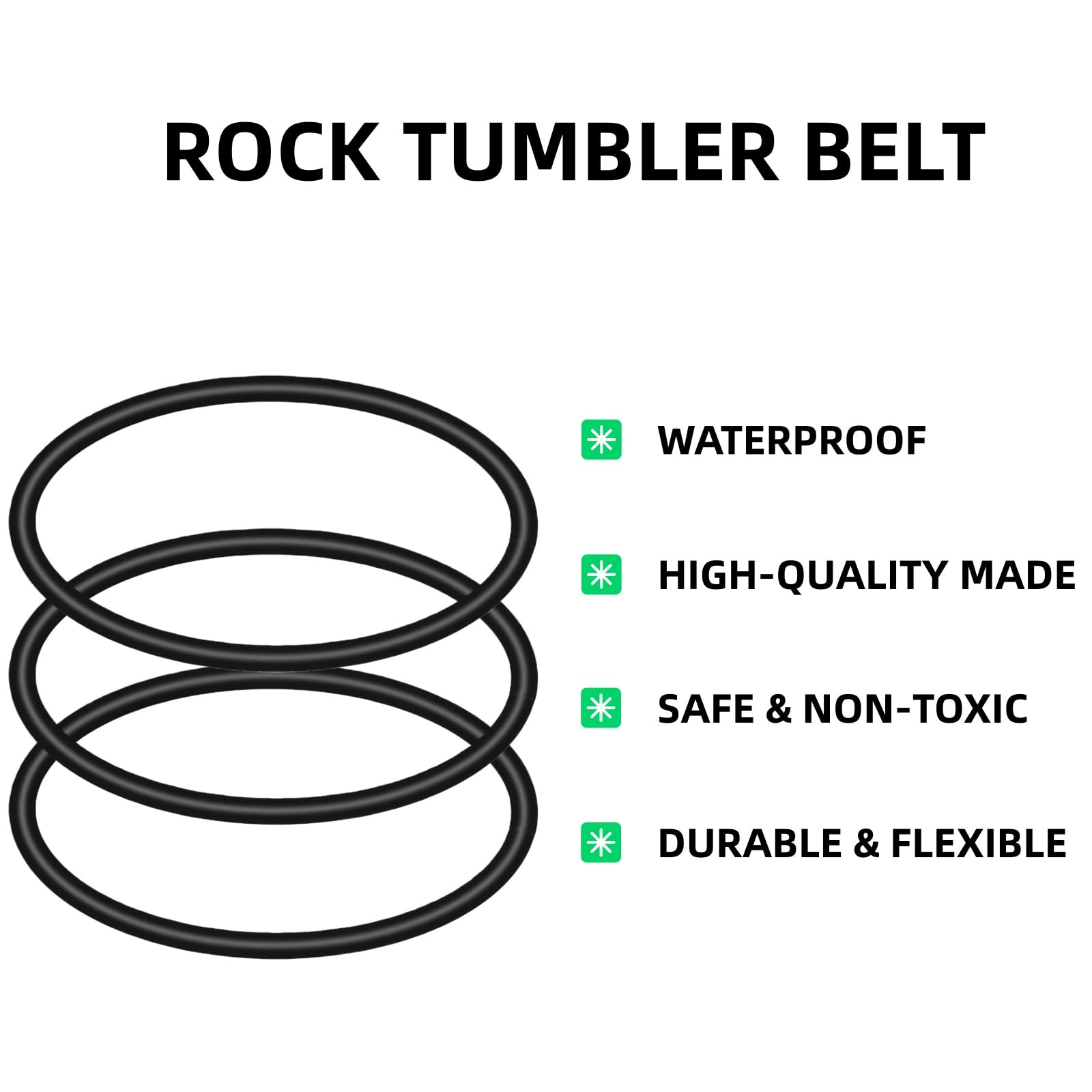 Rock Tumbler Replacement Belt - 5 Pack -4