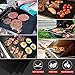 BBQ Grillmatte, 5er-Set, 50 x 40 cm, Grillmatten, 100 antihaftbeschichtete, wiederverwendbare Grillmatten, Backmatten, PFOA-freie Grillmatte für Gasgrill, Holzkohle & Backofen