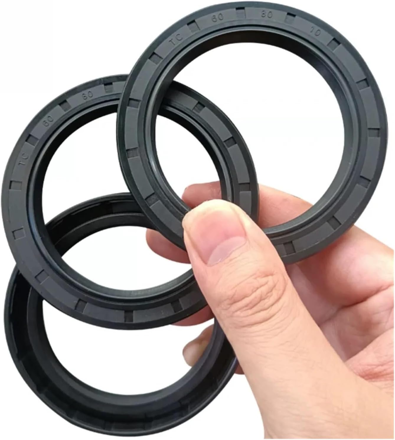 Hardware Fittings ID 23-24mm NBR Oil Seal Nitrile Rubber Double Lip TC/KC/VC/TG Type for Shaft OD 30-52mm Height 4-12mm 10Pcs in a Pack Seal Washer(24x45x6)