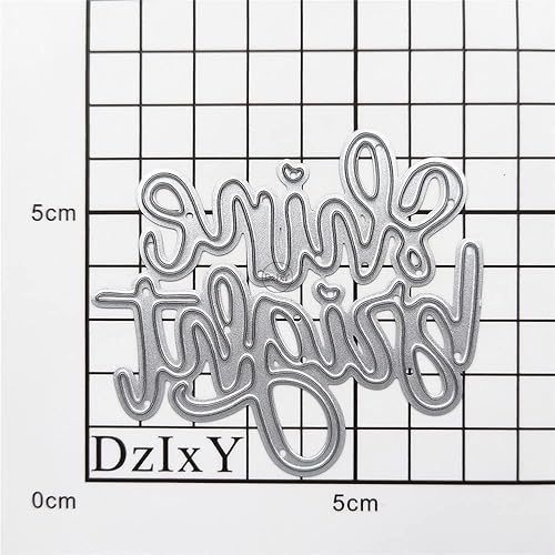 Miniatura 7 de DzIxY Shadow Two Words Happy Birthday - Troqueles de corte de metal para hacer tarjetas, papel de relieve, troquelados, plantillas de máquina para