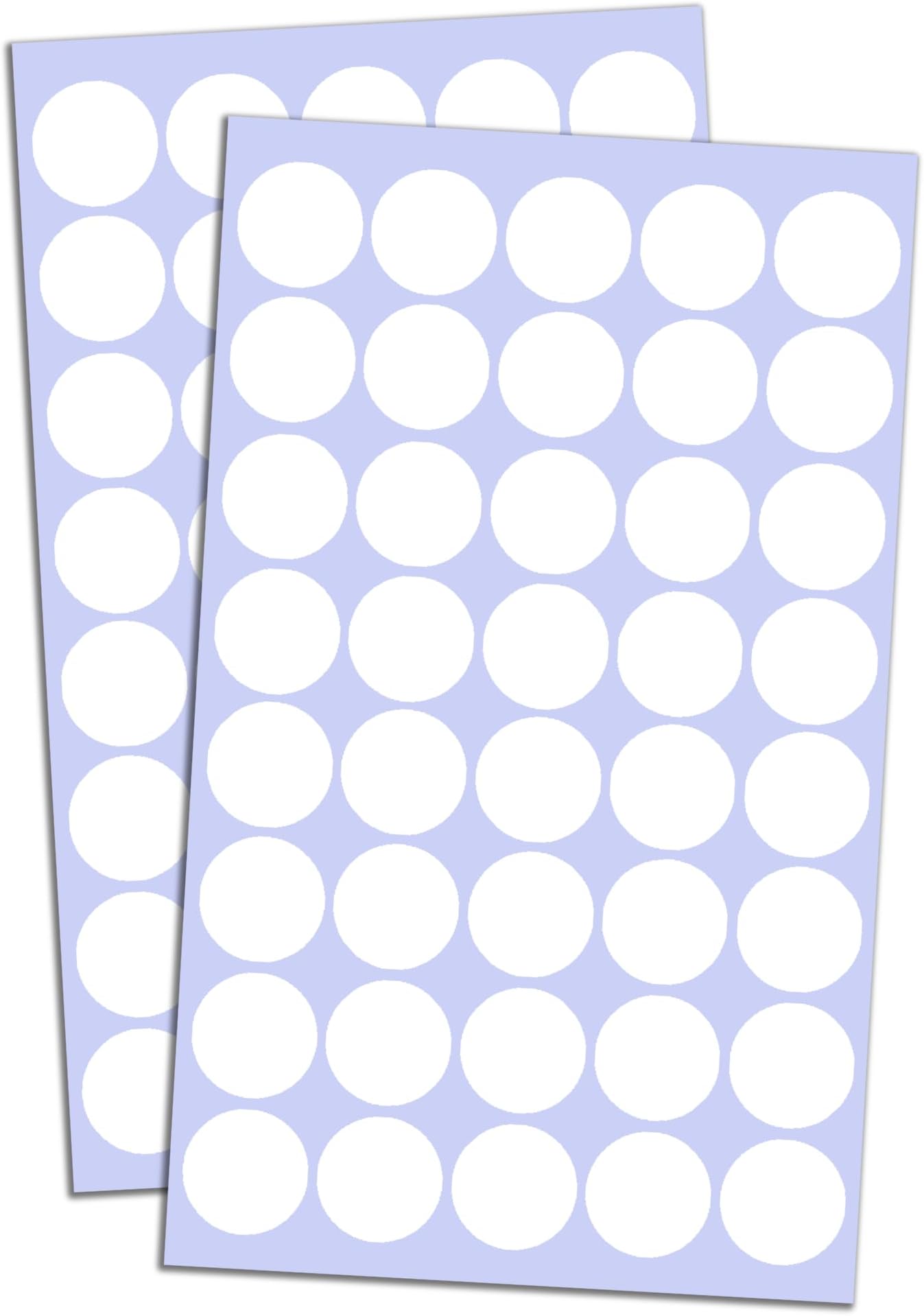 TownStix 2000 Pack, 3/4" Round Colored Dot Stickers Circle Labels - White
