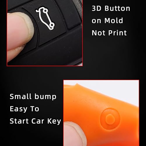 Miniatura 4 de Toiumops Funda de llave de coche para SsangYong TIVOLAN ACTYON Kyron Korando Rodius, funda de silicona para llave de coche de 4 botones