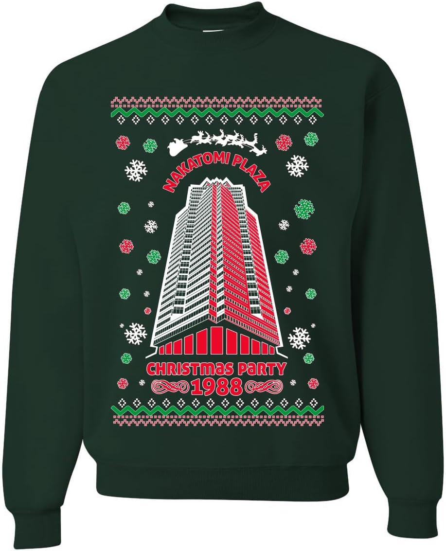 Wild Bobby Nakatomi Plaza Christmas Party 1988 Classic McClane Die Hard Ugly Christmas Sweater Crewneck Sweatshirt