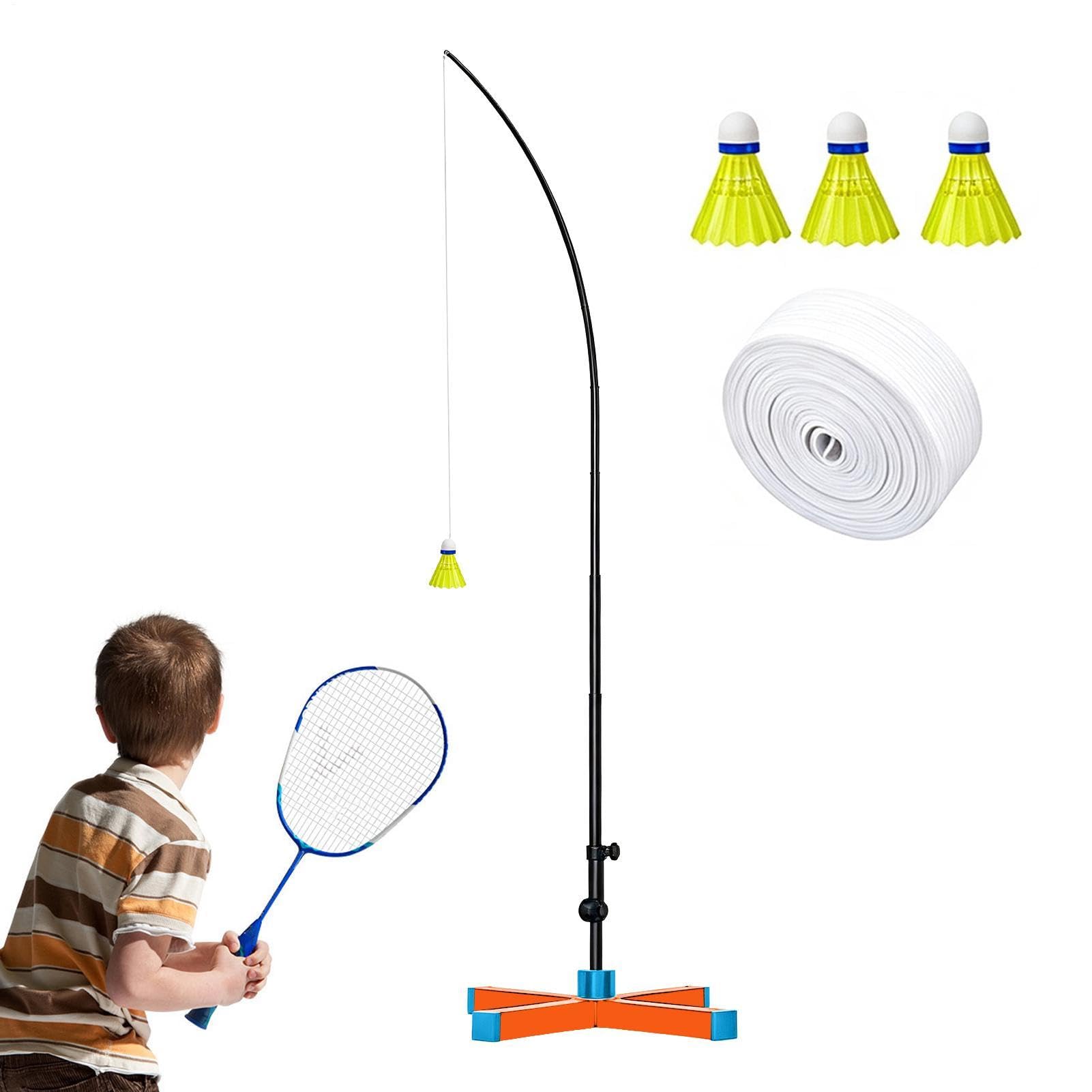 Attrezzo Da Allenamento Badminton Strumento Portatile Auto-Esercizio A | Supporto Per L'Auto-Allenamento Al Badminton Per Uomini Donne Adulti Adolescenti Bambini Interno Estern