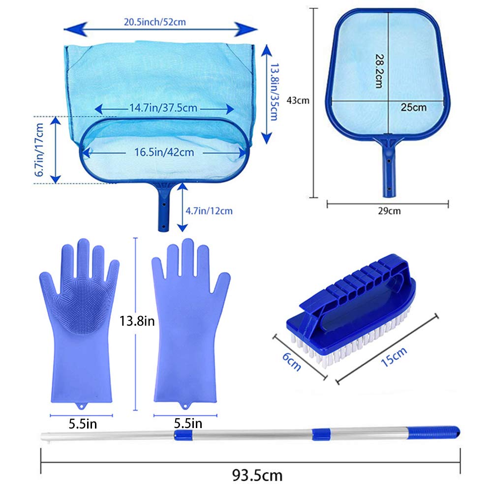 Skimmer Per Foglie Da Piscina, Rete Spessa Leggera, Scaglie Di Foglie Rete Fine Sacco Profondo Stagno Piscina Effetto Vasca Da Bagno Strumento Di Pulizia 90463816
