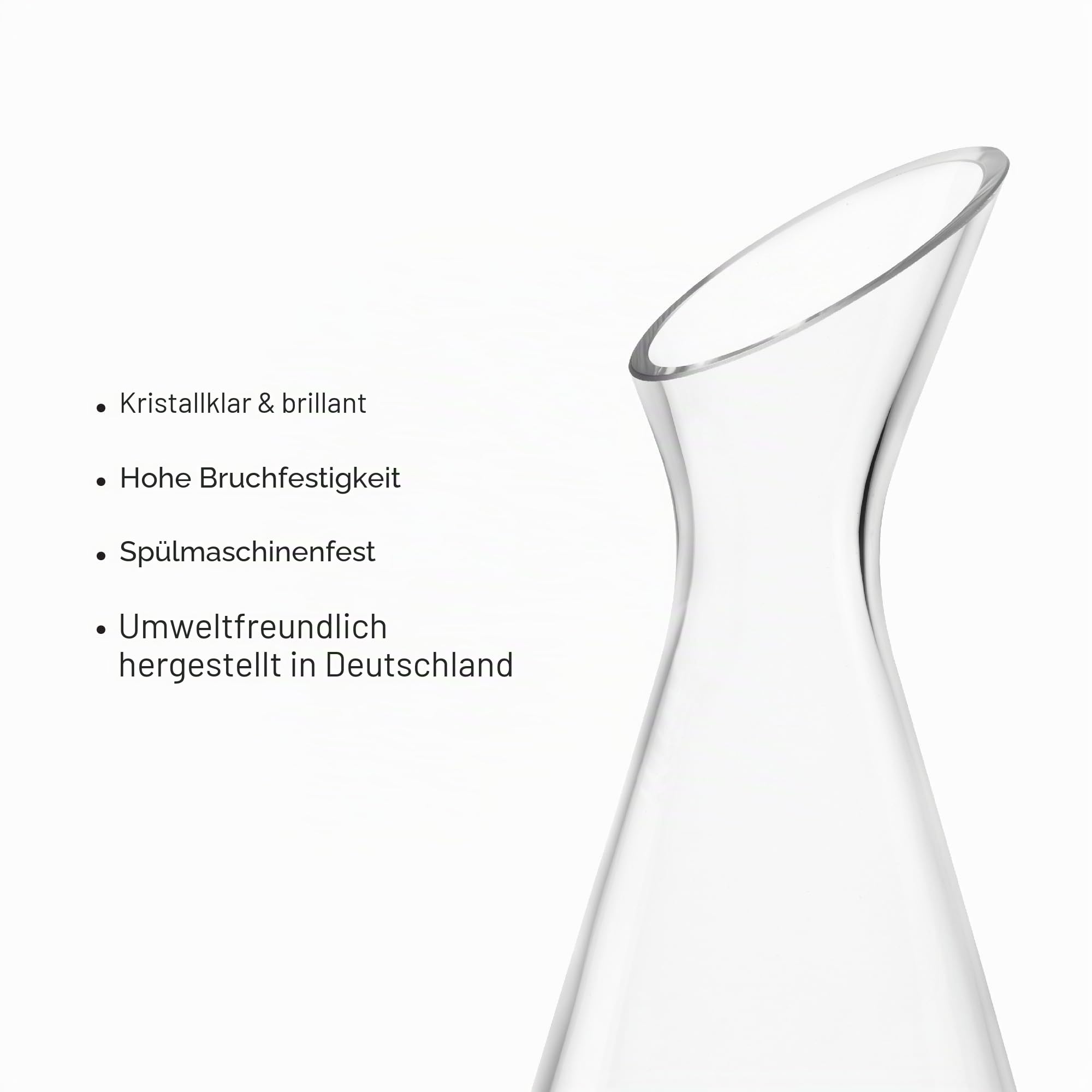 Stölzle Lausitz One for All Schräghalskaraffe Glaskaraffe 1 l