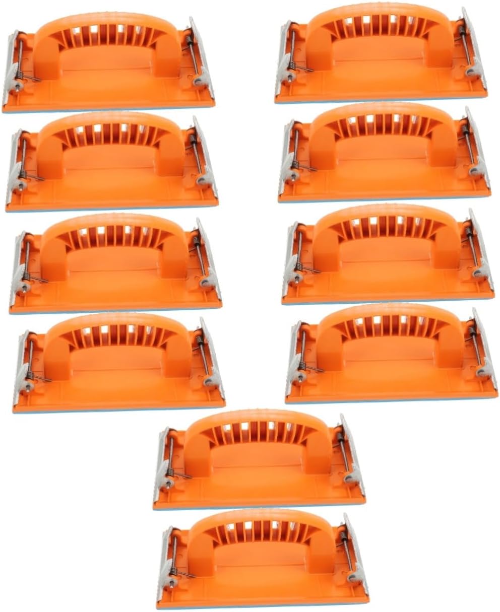 Mipcase 10pcs Self-adhesive Sanding Block Holder Hollow Design for Efficient Woodworking and Construction Easy Installation for Sandpaper Use