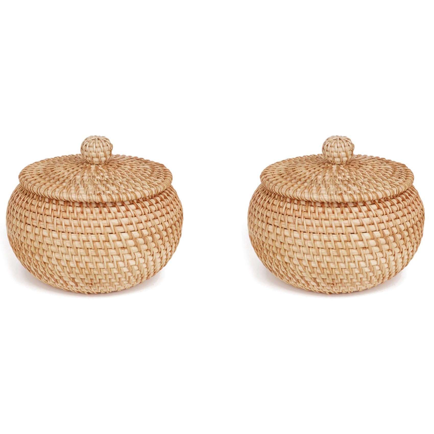 Panier en Rotin avec Couvercle haut de gamme pour décoration épurée