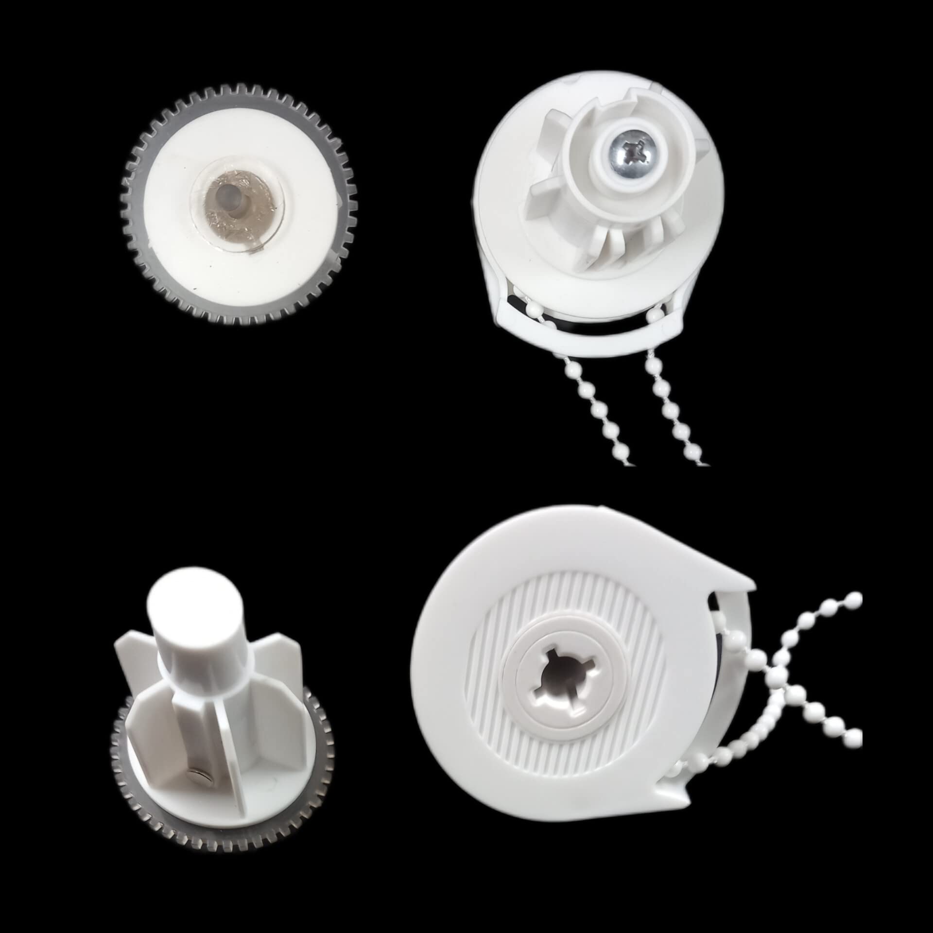 Pack of 1 Roller Blinds Accessories (Release Gear Control Unit) : Release Gear Control Unit, 2 Brackets, 2.4 Meters Beaded Chain, 2 end Caps & Chain Stopper (1) — Amazon image 3