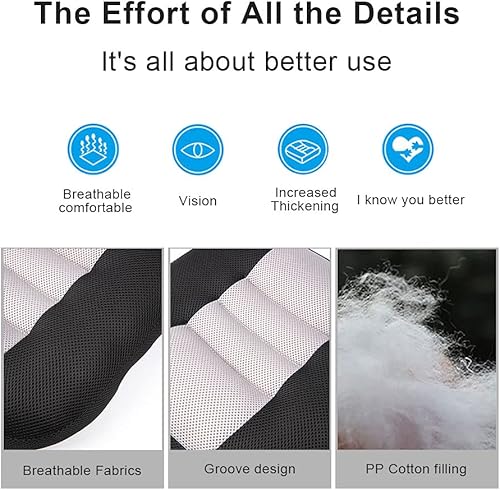 Miniatura 6 de El cojín de asiento elevador de automóvil eleva la altura para personas cortas que conducen cadera (hueso) y alivio de la fatiga de la caja,