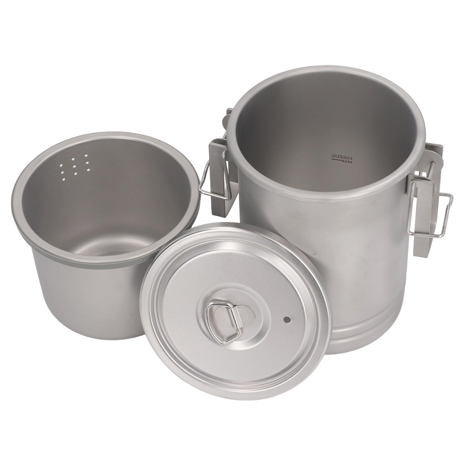 Camping Cooking Pot Stainless Steel Portable Outdoor Pot for Camping