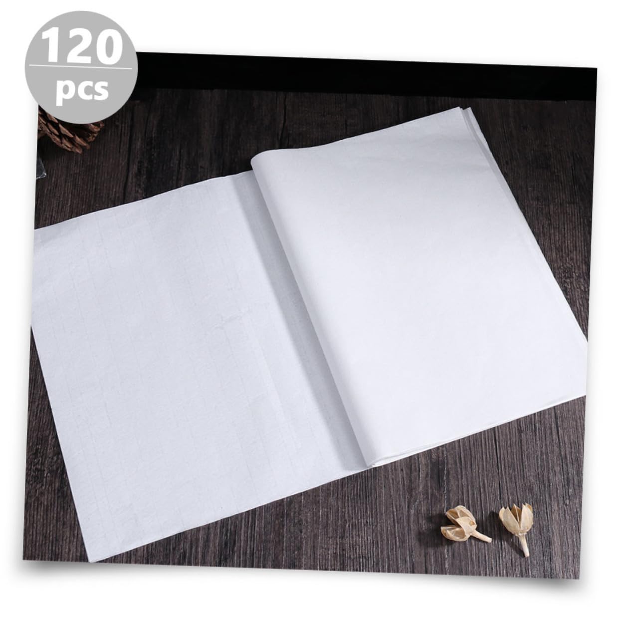 Homoyoyo 120pcs Practice Paper for Blank Rice Paper for Watercolor Drawing Painting High Absorbency Smooth Texture for Art Projects