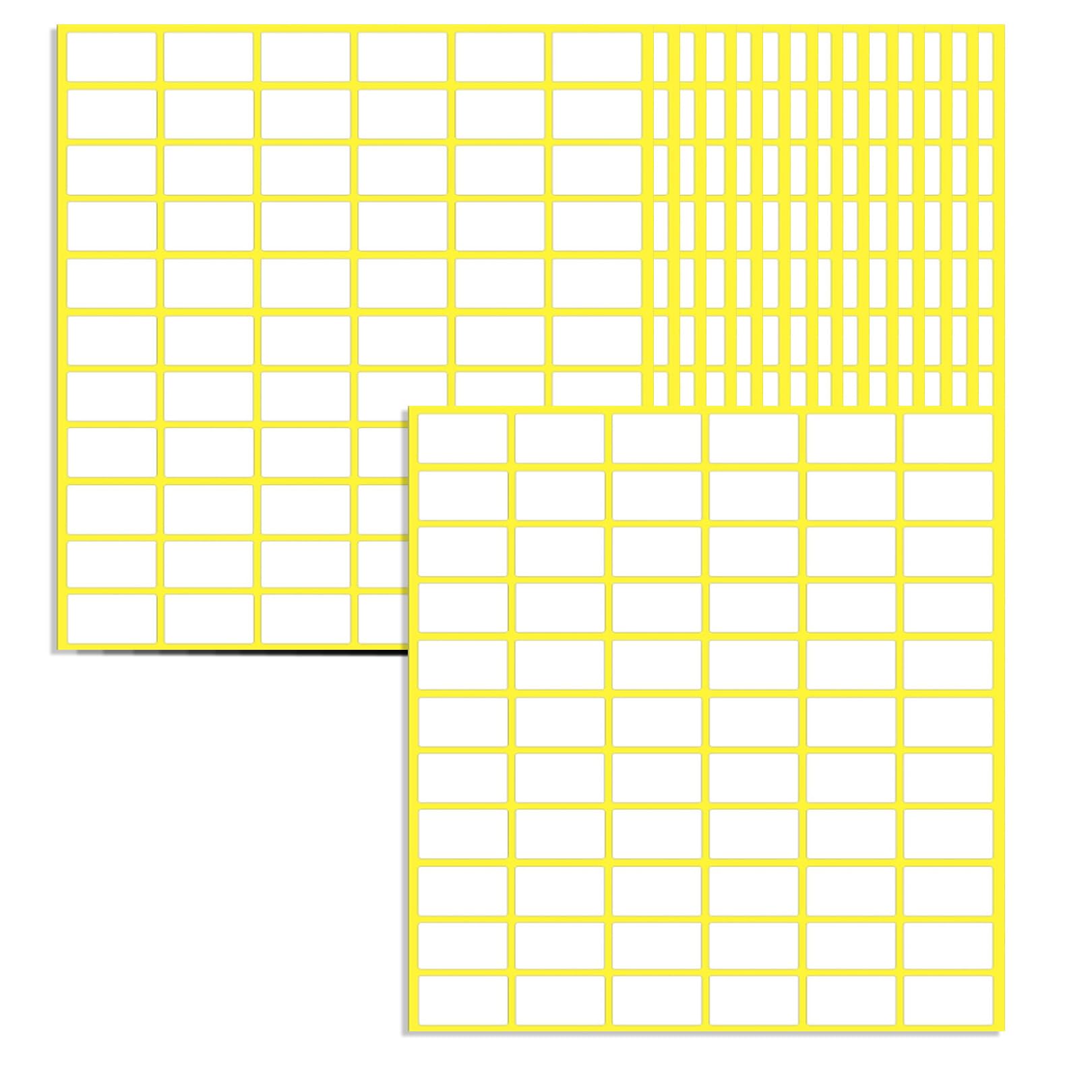 990 Pcs Matte White Label Stickers, 15 Sheets 13x30 mm Small Sticky Labels to Write On Price Tags Stickers Name Labels Address Labels for Jars Boxes File Folders Envelopes School Office Kitchen