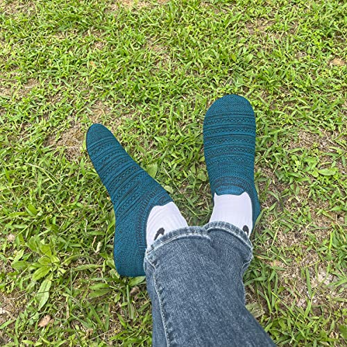 Image of QZKDM Lightweight Slip on Grip Indoor House Slippers Barefoot Non Slip Home Exercise Yoga Shoes for Men Women