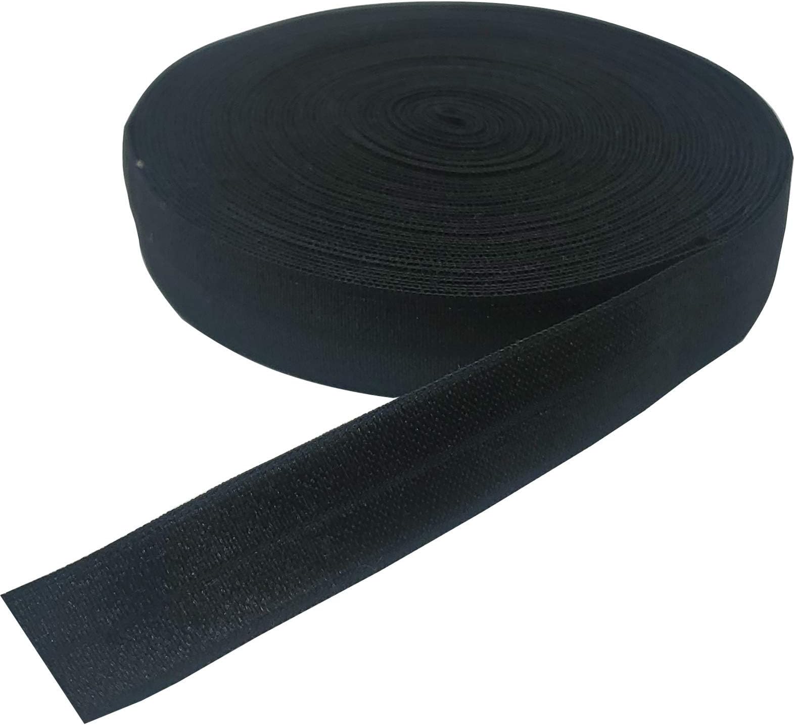 10 Yards Fold Over Elastic Stretch, Braided Elastic Ribbon for Hair Ties Headbands, Available in Various of Colours (Black, 5/8in)