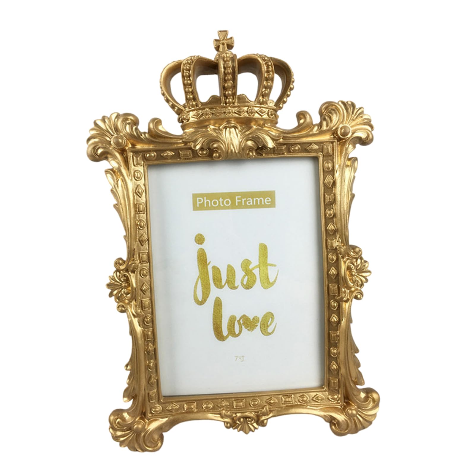 Crowns Resin Picture Photo Frame Victorian Home Decors Photo Stand Desktop Frame with Kickstand for Wedding Parties Wedding Display