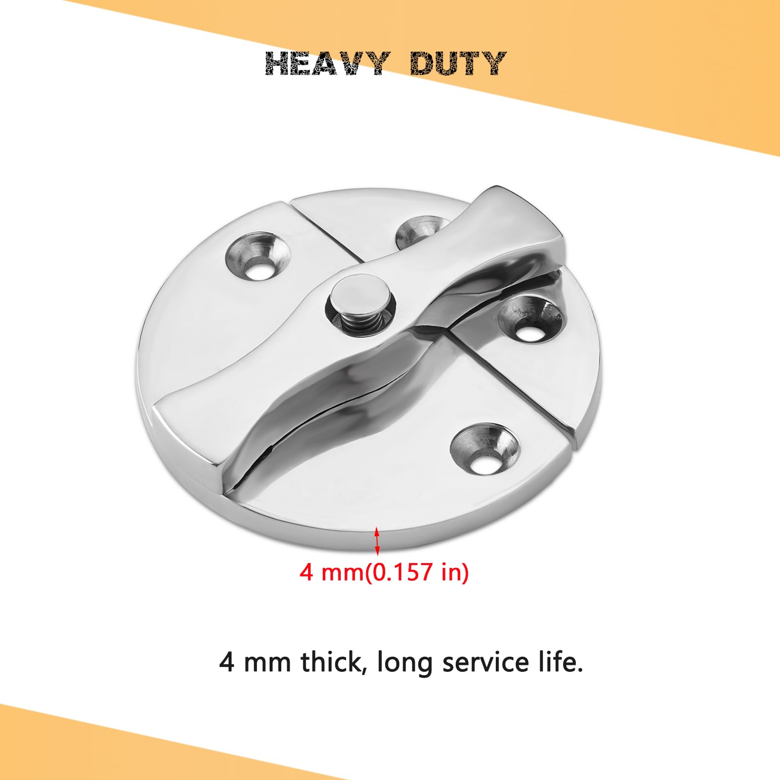 DIALESHU Heavy Duty Marine Boat Door Catch Latch 316 Stainless Steel - Image 3