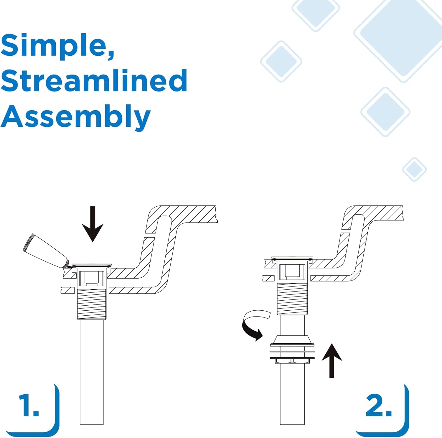Gerber 1-1/4 in. Touch-Down Bathroom Sink Drain without Overflow