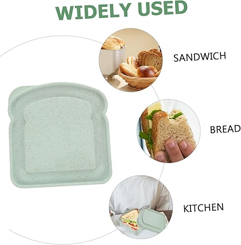 Miniatura 2 de Caja de sándwich contenedor con tapa, recipientes para refrigerador, recipientes sellados para alimentos, refrigerador, panera, tostada, caja de