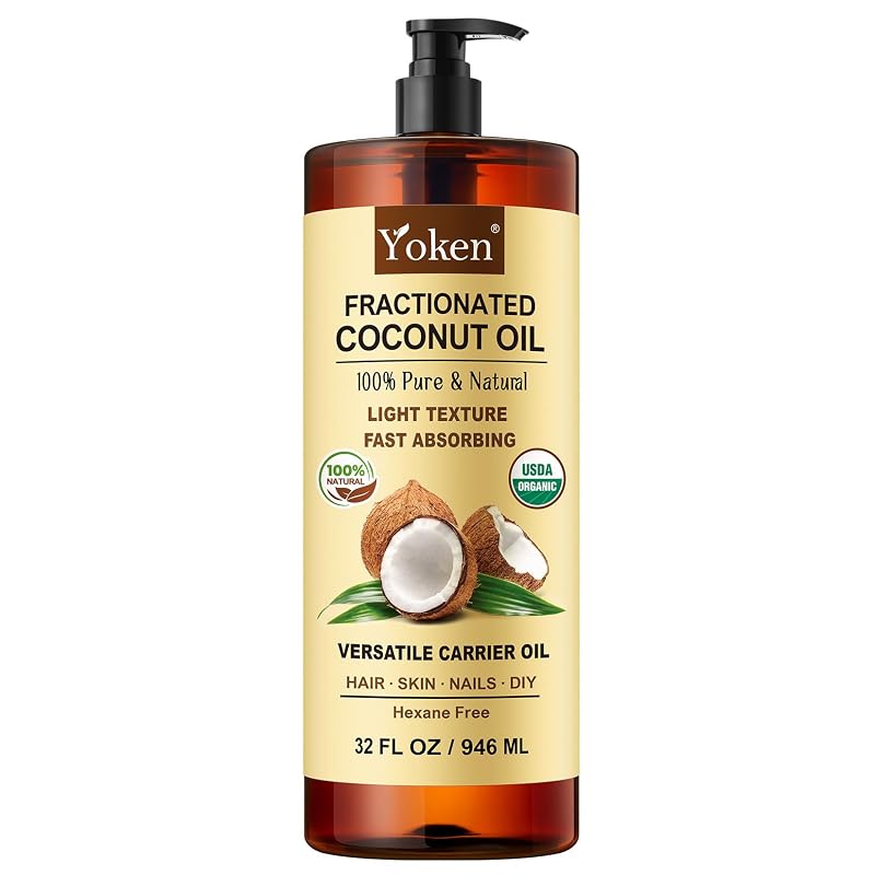Yoken Óleo de coco fracionado orgânico, 946 mL