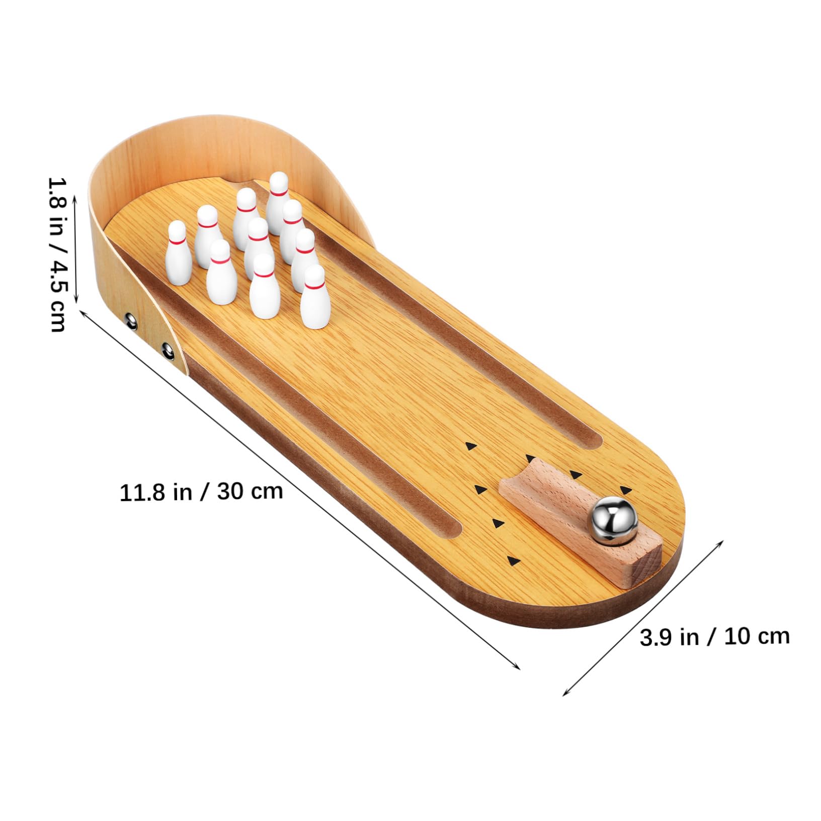 KOMBIUDA 1Set Mini Bowling Set Compact Tabletop Game for Adults Easy to Play Bowling Accessories for Family Entertainment Indoor Fun